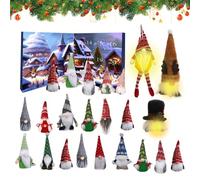 Christmas Gnome Advent Calendar 2024, 24PCS Gonks Advent Calendar 2024,24 Day Christmas Advent Calendar with Light Up Dolls, 3 Glowing+21 Gnomes Christmas Holiday Decor Gnome Calendar Gift (A)
