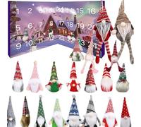 Christmas Gnome Advent Calendar 2024, Advent Calendar with 24 Pieces Unique Gnome Decor,24 Days Christmas Countdown Calendar Gnome,Christmas Party Decorations (Multicolor, One Size)