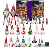 Christmas Gnome Advent Calendar 2024 With 24 Gnome Plush Toys,24 Days Christmas Gnome Countdown Calendar, Count Down to Christmas Stuffed Plush, Christmas Holiday Decor Gnome