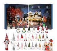 Christmas Gnome Advent Calendar 2025,24-Day Gonk Advent Calendar with 24 Unique Plush Gnome Decorations,Christmas Countdown Calendar for Tree Home Party Decorations,Xmas Gifts (Gnome(B))