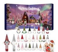 Christmas Gnome Advent Calendar 2025,24-Day Gonk Advent Calendar with 24 Unique Plush Gnome Decorations,Christmas Countdown Calendar for Tree Home Party Decorations,Xmas Gifts (Gnome(A))