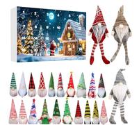 Christmas Gnome Advent Calendar 2025, 24 Pieces Christmas Gonks Advent Calendar Festival Present, 24 Days Countdown To Ornament Dwarf Doll Collectible Toy Figures for Kids (Style-A)