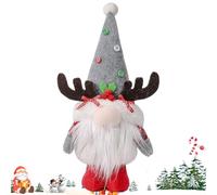 Christmas gnome as Christmas decoration - faceless figures with white beard, window decoration with a hat for living room, office, bedroom, table, desk, window, fireplace benches, Christmas