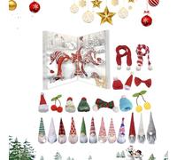 Christmas Gnome Calendar | Party Decorations for Children and Adults, 24 Babines Gnomes for Advent Calendar Decorations for Christmas Tree Fireplace Centrotable Table