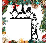 Christmas Gnome Corner Decoration - Metal Door Frame Wall Art | Festive Iron Christmass Doorr Cornerr Decor For Home Entrance Window Holiday Party Display
