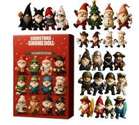 Christmas Gnome Countdown | 2D Flat Acrylic Decor, Cute Gnome Christmas Calendar | For , Teens, Adults, Boys, Girls, Women, Men,