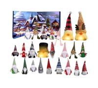 Christmas Gnome Countdown Calendar 2024, Christmas Gonks Advent Calendars With 3*Glowing Gnome, 24 Days Countdown To Christmas Ornament Dwarf Doll Collectible Toy Figures Present For Kids