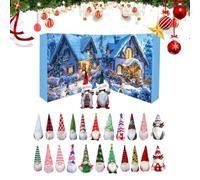Christmas Gnome Countdown Calendar 2025, 24 Days Countdown To Christmas Ornament Dwarf Doll Collectible Toy, Table Decor Doll Figures Pendants Dwarfs for Festive