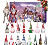 Christmas Gnome Countdown Calendar 2025, Gonks Advent Calendar with 24 Gnome Ornaments, 24 Days Countdown to Christmas Ornament Dwarf Doll Collectible Toy Figures Gift for Kids (B)
