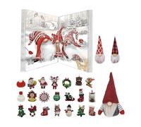 Christmas Gnome Countdown Calendar - Festive Ornaments for Kids and Adults - 24-day Holiday Countdown Calendar for Centerpiece Desktop Mantel Fireplace Christmas Tree Decor, Adults Kids Favors