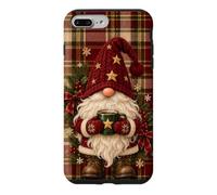 Christmas Gnome Cute Cozy Coffee Warm Tartan Rustic Plaid Case for iPhone 7 Plus/8 Plus