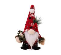Christmas Gnome Doll Cute Home Decoration Full Beard Braid Party Supplies for Festive Celebrations and Cozy (B, 24cm×7cm)