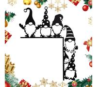 Christmas Gnome Door Topper Decor, Creative Gnome Silhouette Door Topper Ornament, Christmas Sign Art Door Frame Decoration, Christmas Metal Door Frame Decor For Indoor Outdoor Porch Garden Home