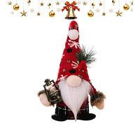 Christmas Gnome Faceless Doll - Whimsical Winter Decor, Knitted Plush Ornament | nordicHoliday Tabletop Display, Soft Yarn Santa Dwarf Figure, Festive Gift Accent for Mantel Bedroom Living Room Offic