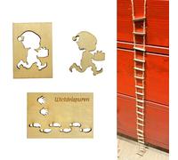 Christmas Gnome Footprint Stencil Kit - Reusable Wooden Template for Magical Holiday Decor, Create Elf & Dwarf Footprints on Windows, Floors, Walls for DIY Xmas Decorations (Style C)