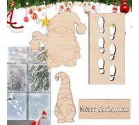 Christmas Gnome Footprint Stencil, Reusable Christmas Stencils | Gnomes Footprint Stencils Stencils,Wooden Sign Decoration, Porch Painting Stencils for Sale