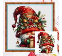 Christmas Gnome Full 11CT DIY Counted Cross Stitch Kits 40x40cm for Home Decor