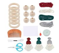 Christmas Gnome Macrame Kit with Instructions 1 Set DIY Cotton Christmas Macrame for Crafting Santa Claus Gnome Making Supplies Style 1, Macrame Christmas Tree Ornaments Kit