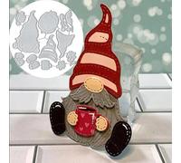 Christmas Gnome Metal Die Cuts Dies Cutting, Spring Flower Christmas Gnome Cutting Dies Metal Cut Stencils DIY Scrapbooking Cards Decorative Embossing Paper Dies for Album Card Making Scrapbooking