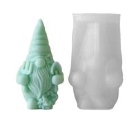 Christmas Gnome Mould - 3D Cute Silicone Moulds, Dwarf Resin Casting Mould | Reusable Epoxy Gnome Mould for DIY Candles, Soap, Clay, Ornaments