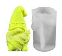 Christmas Gnome Mould, Gnome Moulds, Candle Mould, Silicone Resin Casting Mould, Flexible Reusable Gnome Mould for Home Decoration, Crafts, Christmas and Easter