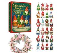Christmas Gnome Ornament Set - Acrylic Pendants, Charming Decorative Figures, Vibrant Festive Designs, Flat For Holidays | Ideal With Garland Display For The Al