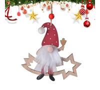 Christmas Gnome Ornaments for Small Tree, Gnome Ornaments for Christmas Tree - Holiday Wooden Dwarf Pendant | Christmas Pendant Under Tree Decorative Ornament for Family, Sisters and the