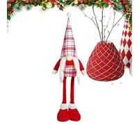 Christmas Gnome Plush Doll - Faceless Gnome Decoration, Scandinavian Ornament with Telescopic Legs, Soft Holiday Table Figure for Children's Birthday Party, Fireplace, Sofa, Bedroom, Living Room