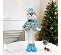 Christmas Gnome Plush Doll with Stretchable Leg and Adjustable Height, Soft Fabric Build with Festive Knitted Hat and Beard for Seasonal Home Display (2)