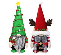 Christmas Gnome Plush Elf Decorations - Mr and Mrs Xmas Holiday Handmade Scandinavian Tomte for Christmas Decorations - Tiered Tray Decor, Holiday Presents, Home Office Table Decorations