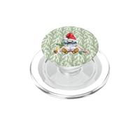 Christmas Gnome Reading Evergreen Pinecone Holiday Art PopSockets PopGrip for MagSafe