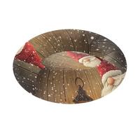 Christmas Gnome Red Snow Pet Dog Bed Anxiety Relief Dog Cave Bed for Small Size Pets Supplies S