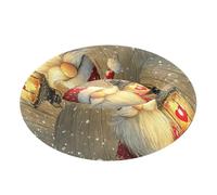 Christmas Gnome Red Snow Pet Dog Bed Anxiety Relief Orthopedic Dog Bed for Medium Size Pets Supplies M