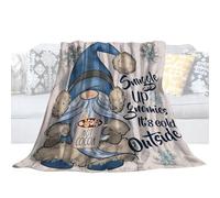 Christmas Gnome Throw Blanket - 70x100cm Soft Fleece Plush, Cozy Lightweight Fabric, Holiday Pattern Warm Winter | Vintage Fall Back to School Thrrow Bllanket for Bed, Sofa, Couch, Office, Kids