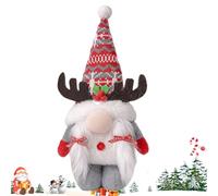 Christmas Gnomes, 13" Christmas Figurines Ornaments with Antlers, Cute Santas Without Face for Festival, Living Room, Table, Fireplace, Window Mantels Tree Party Decorations