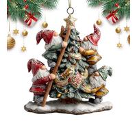 Christmas Gnomes Acrylic Ornaments | Cute 2D Acrylic Holiday Supplies,Gnome Christmas Pendants,for Gardening Daily Indoor Thanksgiving Birthday Party Offices Home Room Dormitory Vacation