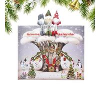 Christmas Gnomes Advent Calenda 2025, 24 Days Countdown To Christmas Advent Blind Box, with 3 Collectible Gnomes Dolls & 21 Small Figurines for Tree Home Decorations Xmas Vacation Décor (A)