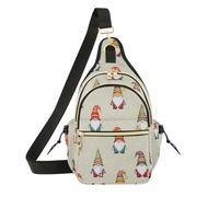 Christmas Gnomes Cartoon Sling Bag Pattern Print Durable Print Weekend Trip