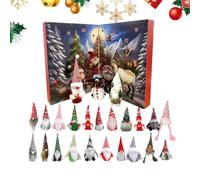 Christmas Gnomes | Christmas Calendar - Decorative Calendar Countdown Toy for Festive Holiday Tradition Mantel Bedside Table Holiday Party Favor Home