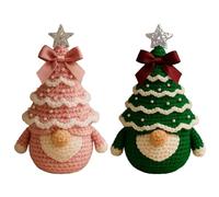 Christmas Gnomes - Christmas Gnomes for Decorations, Hand Woven Faceless Dolls, Crochet Gnome Figurines for Indoor Room, Mantel, Holiday Decor with Cozy Charm, 2.36 Inches