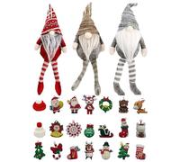 Christmas Gnomes Countdown Calendar,24 Days Christmas Gnome 2025 Calendar Advent - Festive Ornaments for Girls Boys Halloween Adults Children Tree Window Table Mantel
