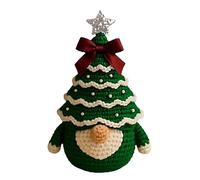 Christmas Gnomes Crochet Kit | Easy Crochet Christmas Tree Gnome Kit | Craft Knitting Christmastree Doll Set with Tutorial and Tools for Beginners | Handmade Holiday Decoration