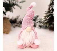 Christmas Gnomes Decorations,Gnomes Faceless Plush Dolls, Gnomes Plush Elf Xmas Decor Thanksgiving Short Leg for Christmas Party Gift Home Tray Ornaments Gifts (Pink)