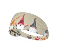 Christmas Gnomes Elastic Exercise Headband - Soft Sweat-Wicking Throw for Women