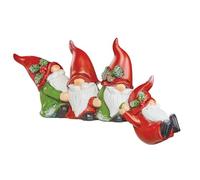 Christmas Gnomes, Gnome Christmas Decorations - 4.72 Inch Cute Small Resin Gnome Figures - Interlocking Table Sculpture, Fairy Statue, for Hanging on the Edge of a Shelf or Table