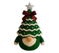 Christmas Gnomes, Handmade Crochet & Woven Figurines, Festive Seasonal Charm, Whimsical Decoration for Living Room Mantel Shelf Tiered Tray Entryway Tabletop 15x2.36 inches