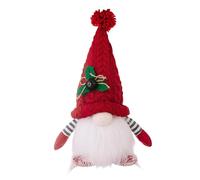 Christmas Gnomes Plush with LED Lighting, Handmade Swedish Santa Scandinavian Figurine Nordic Plush Elf Doll Gnome Ornaments Handmade Santa Gnom with Knit Hat Christmas Decorations