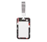 Christmas Gnomes Print Detachable Neck Lanyardbadge Holder Card Name Protector Cover with Lanyard Strap