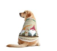 Christmas Gnomes Print Dog Outfit Sleeveles, Funny Pet Dog Clothes Machine Washable Shirt Vest For Medium Large Dogs