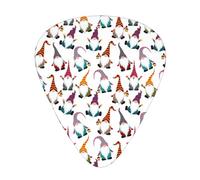 Christmas Gnomes Print Guitar Picks 12pcs for Electric Guitar Ukulele Accessories for Girls